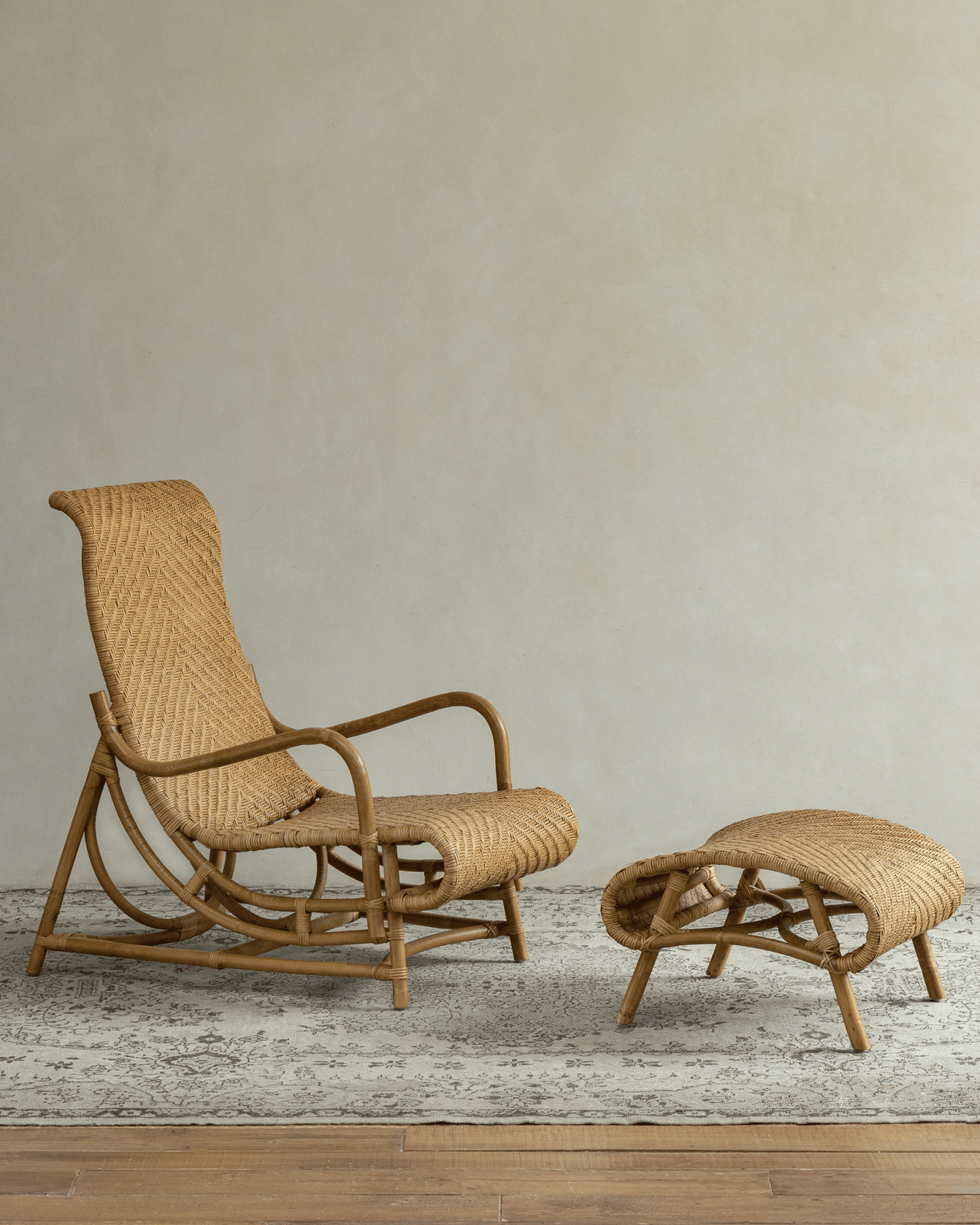 Chaise longue en rotin Nalgae