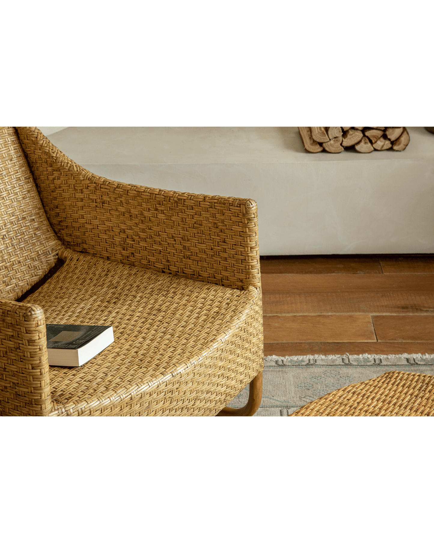 Chaise longue en rotin Sled
