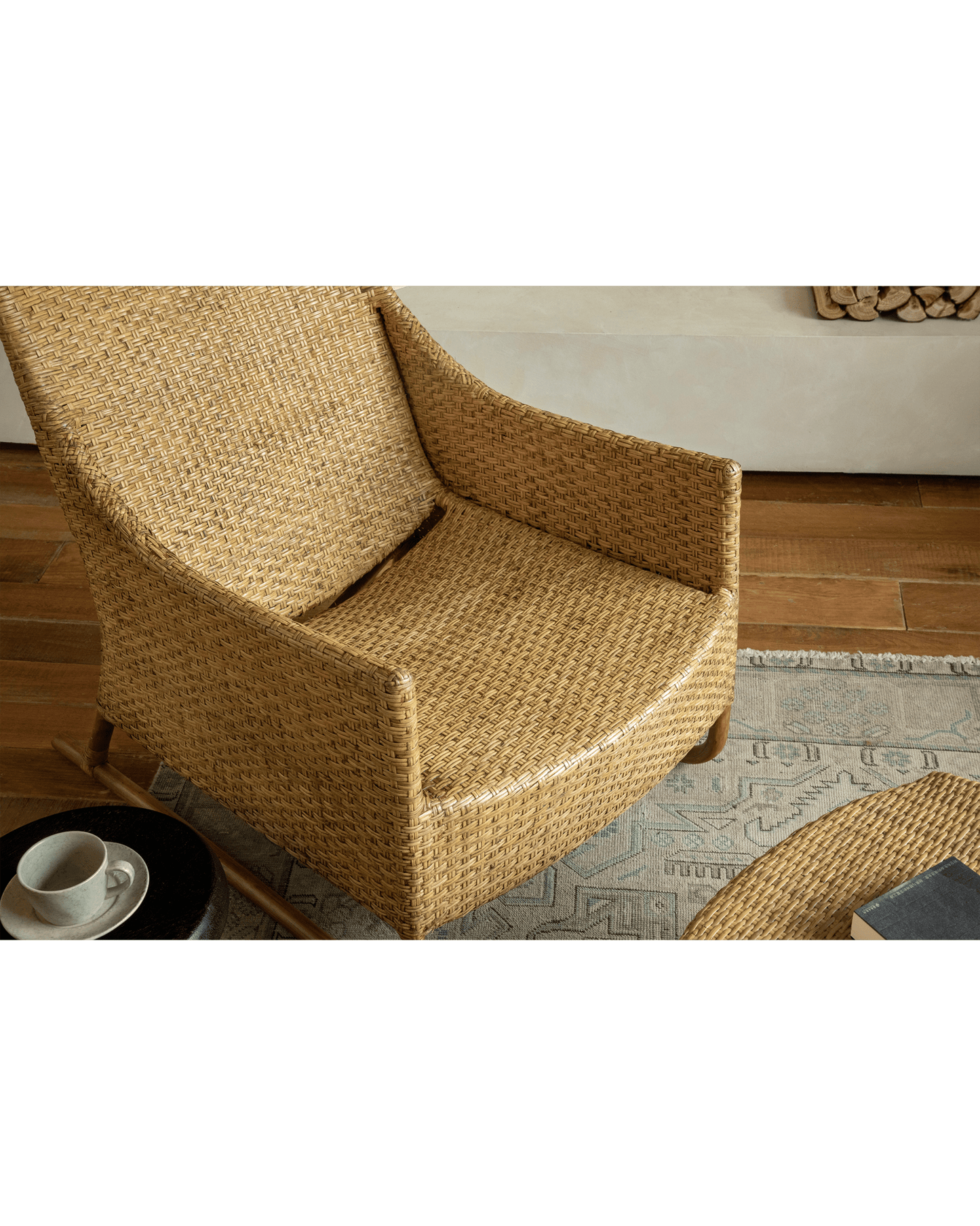 Chaise longue en rotin Sled