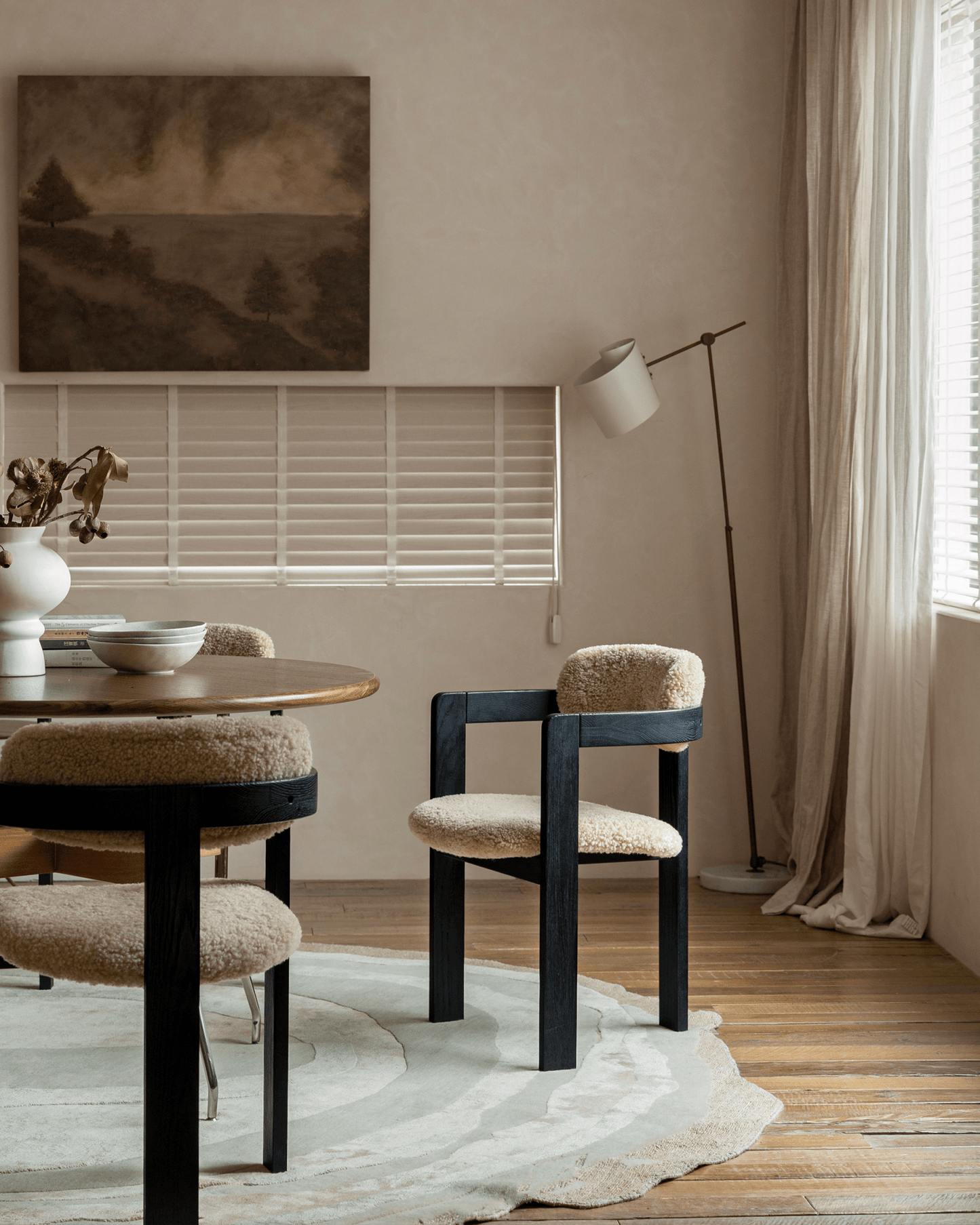 Chaise en peau de mouton Pamplona