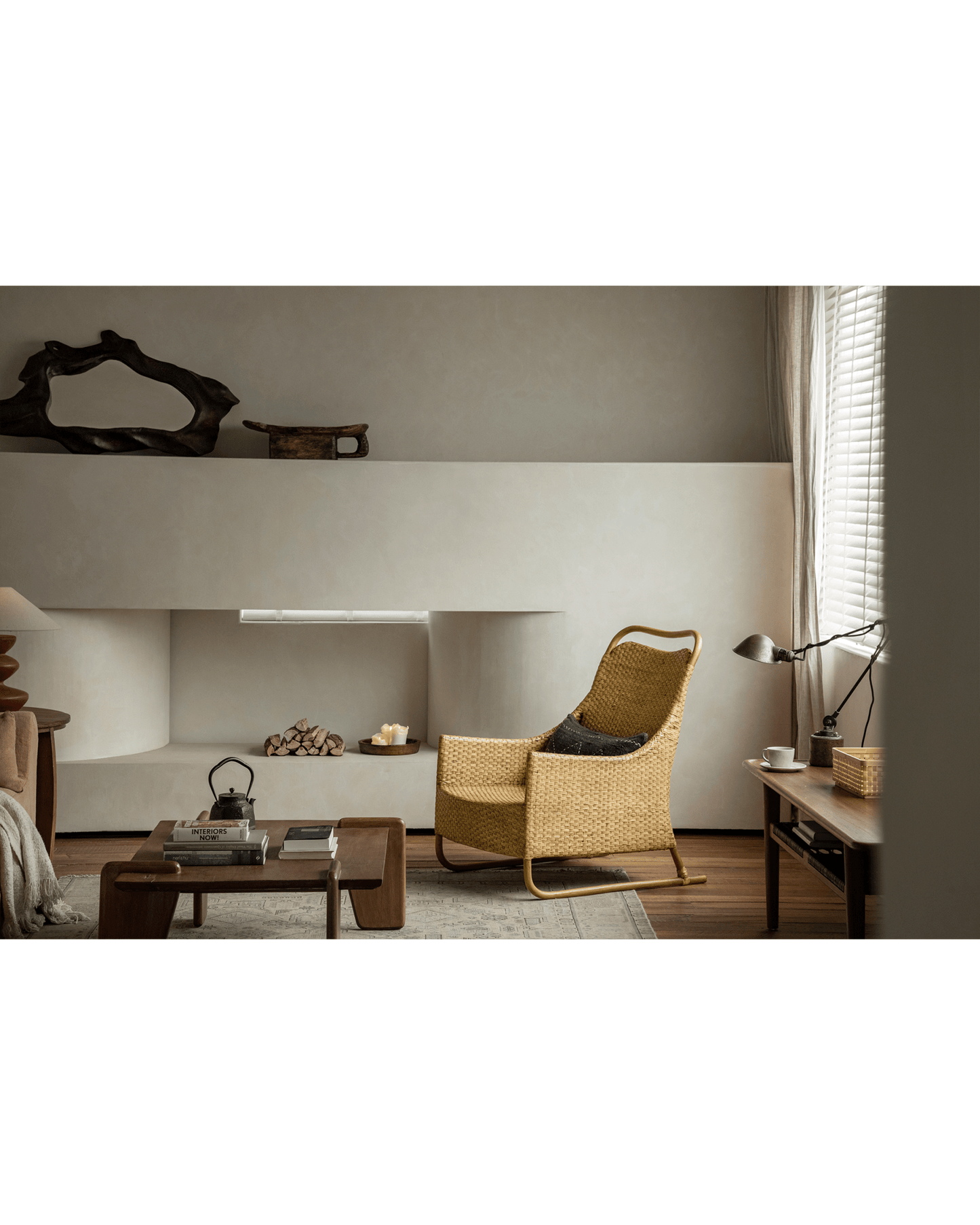 Chaise longue en rotin Sled