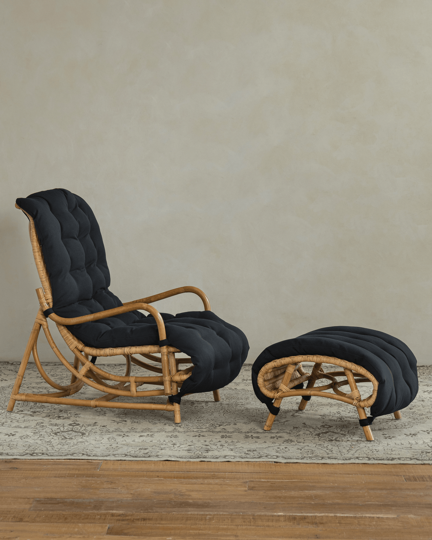 Chaise longue en rotin Nalgae