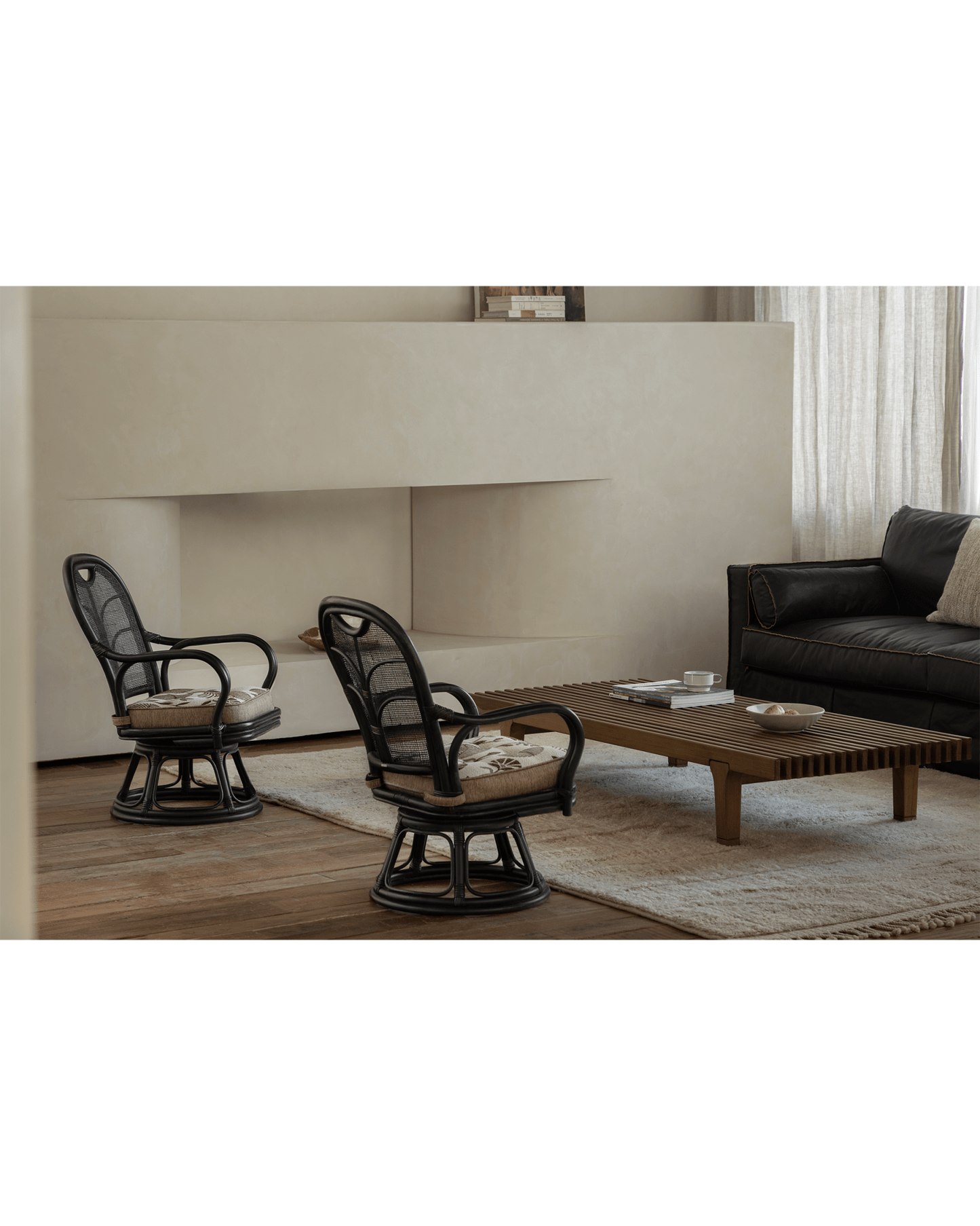 Chaise pivotante en rotin Ray Mini
