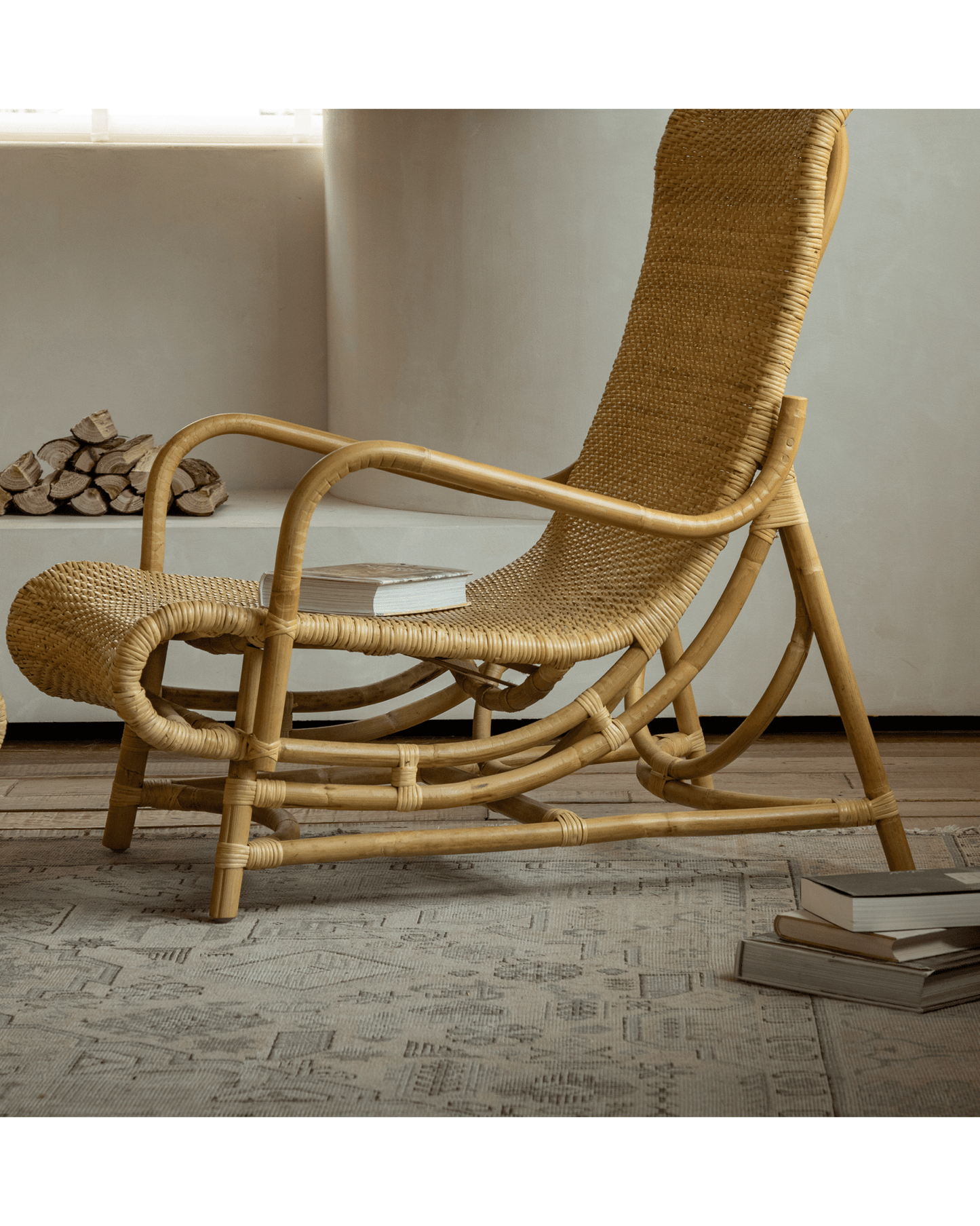 Chaise longue en rotin Nalgae