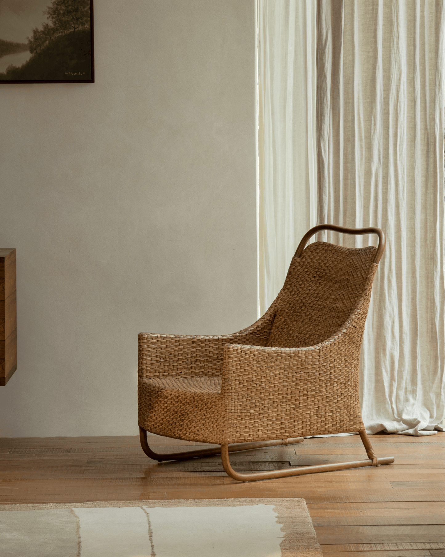 Chaise longue en rotin Sled