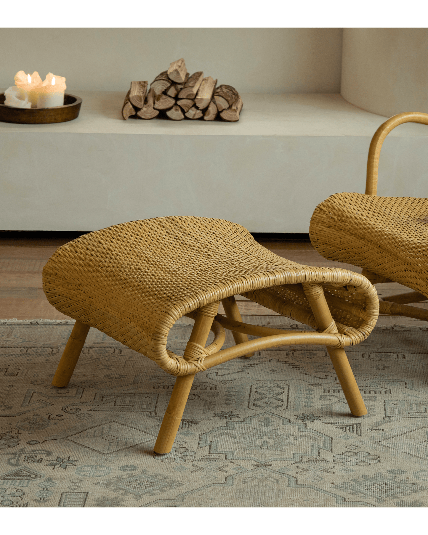 Chaise longue en rotin Nalgae