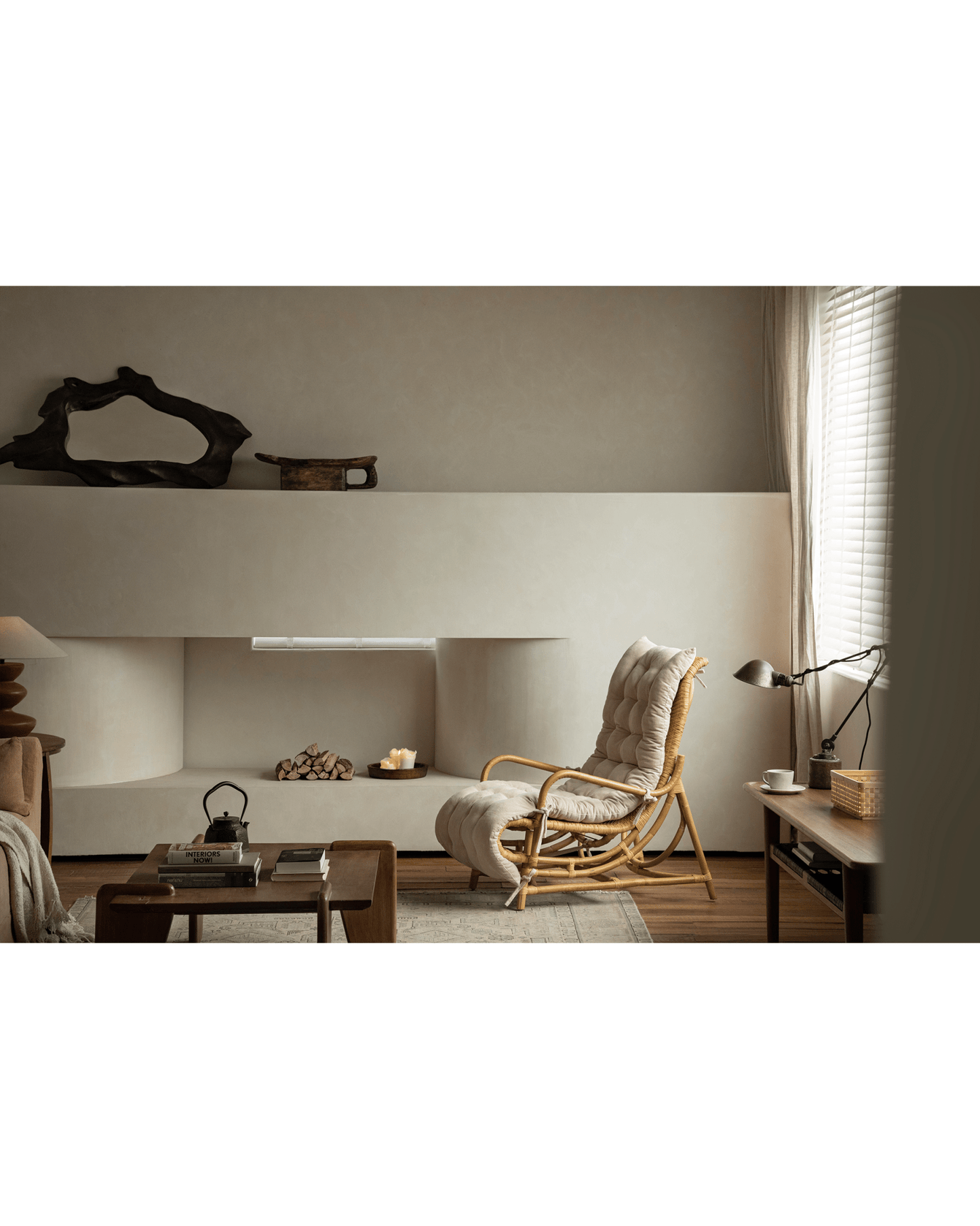 Chaise longue en rotin Nalgae