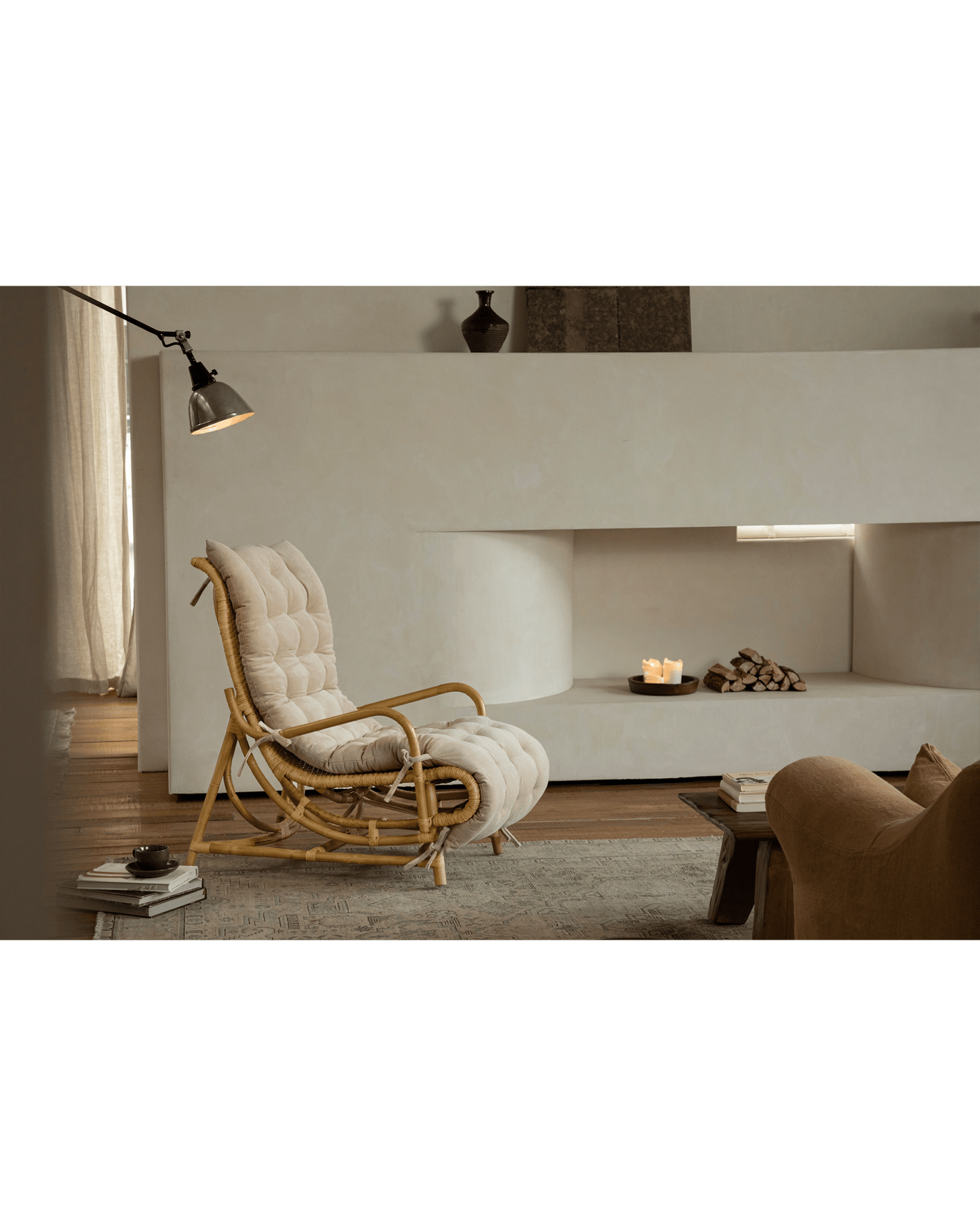 Chaise longue en rotin Nalgae