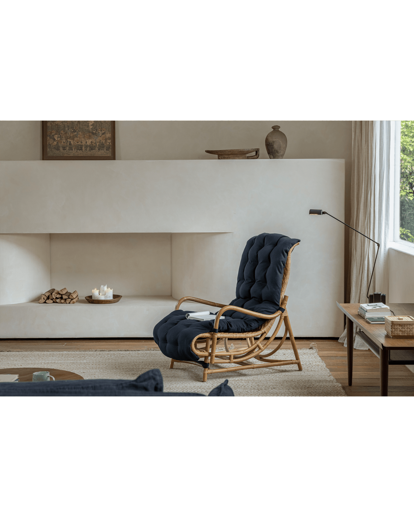 Chaise longue en rotin Nalgae