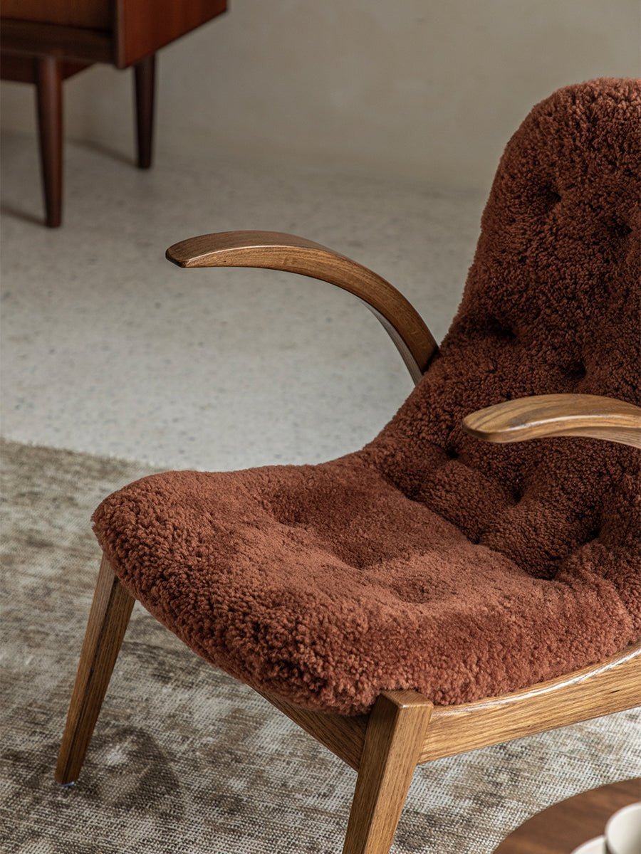Fauteuil de salon Arc en peau de mouton