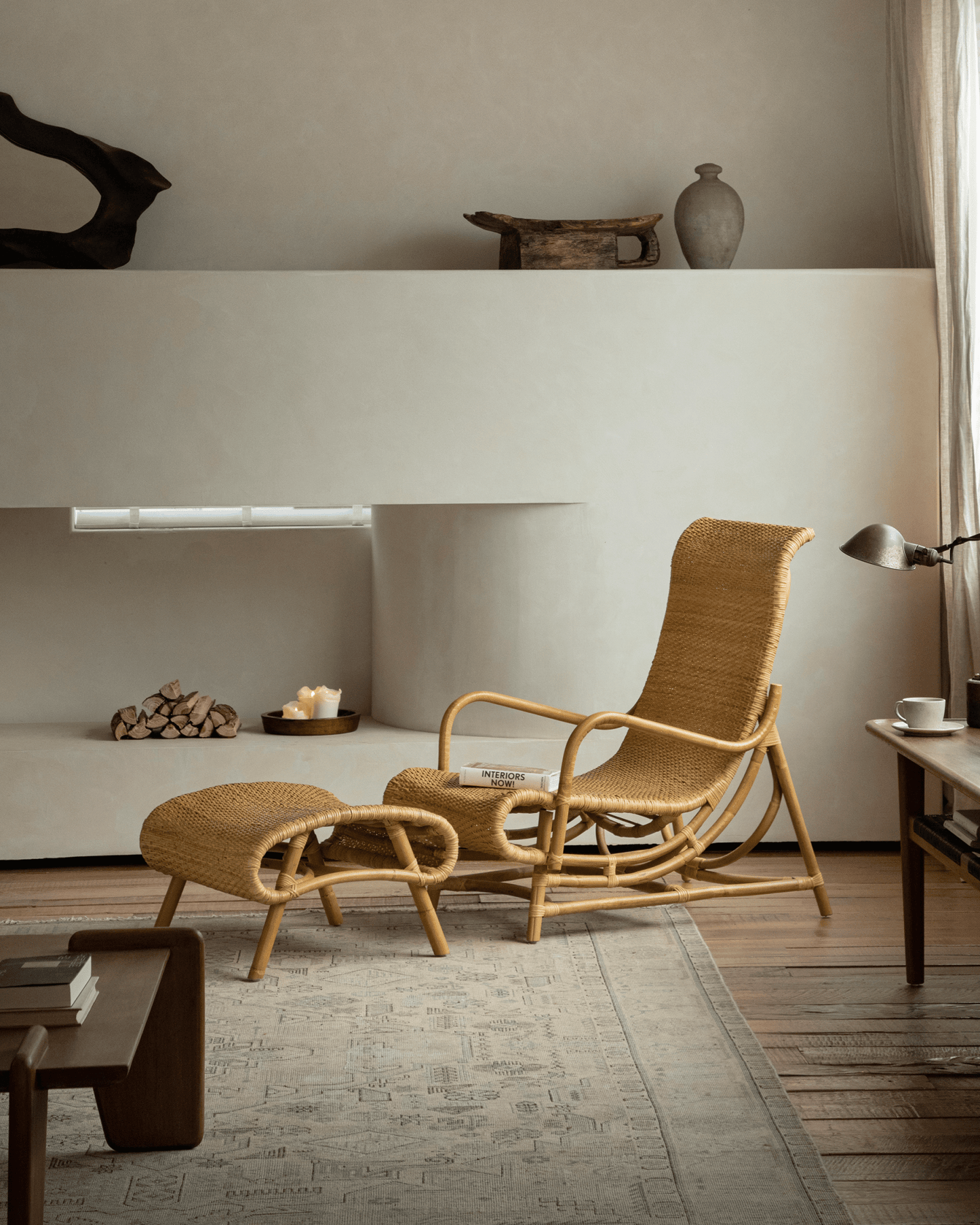 Chaise longue en rotin Nalgae