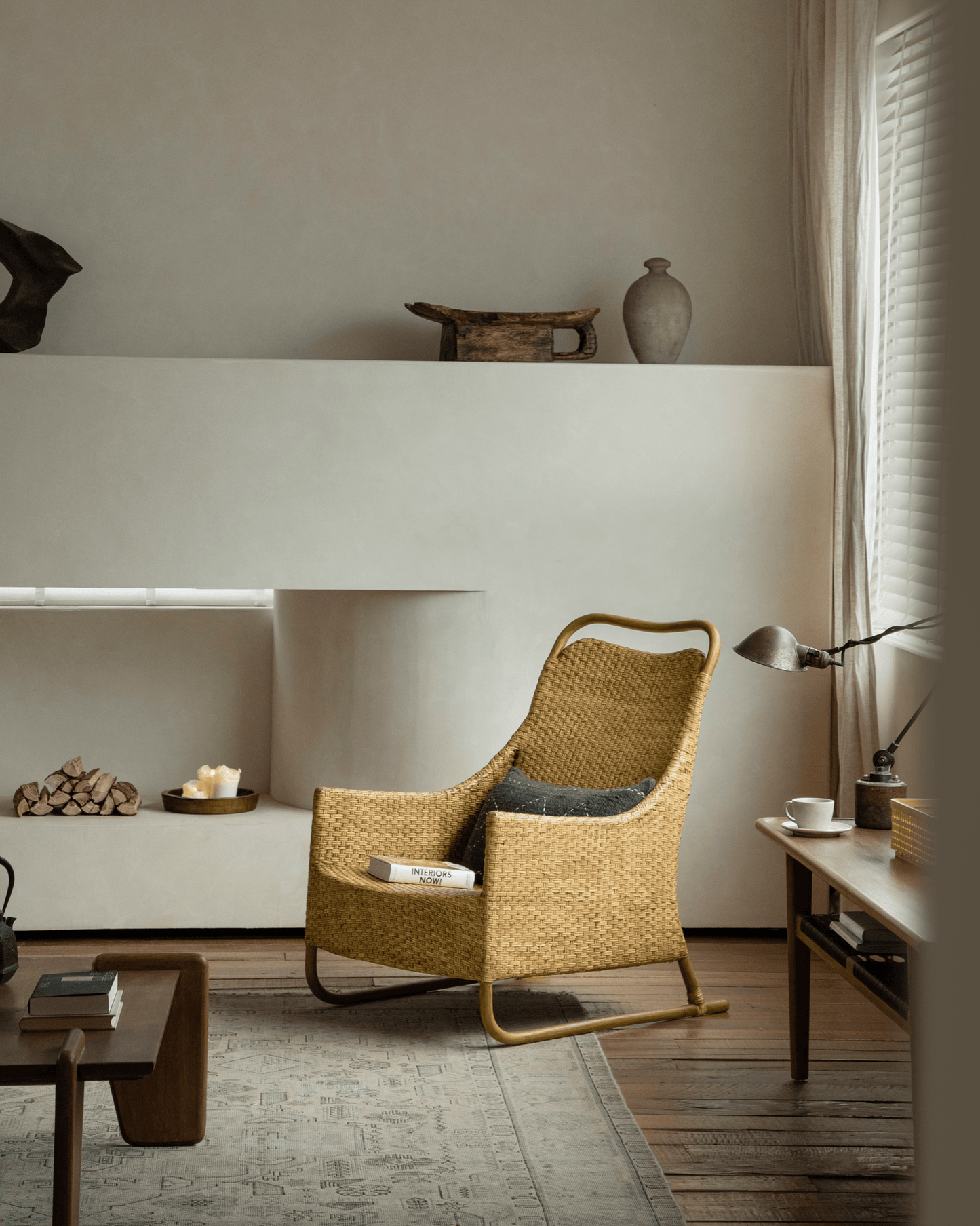 Chaise longue en rotin Sled