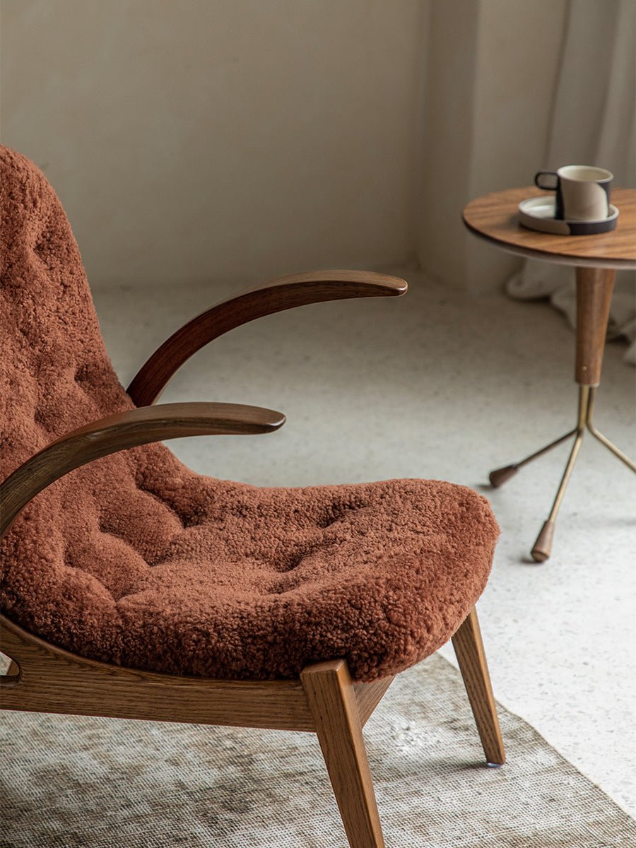 Fauteuil de salon Arc en peau de mouton