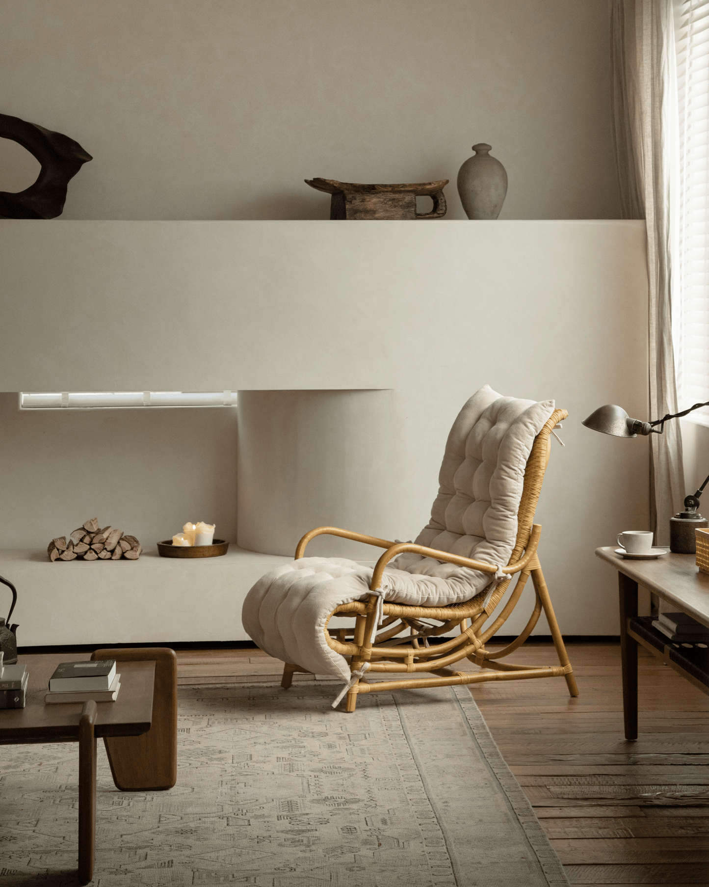 Chaise longue en rotin Nalgae
