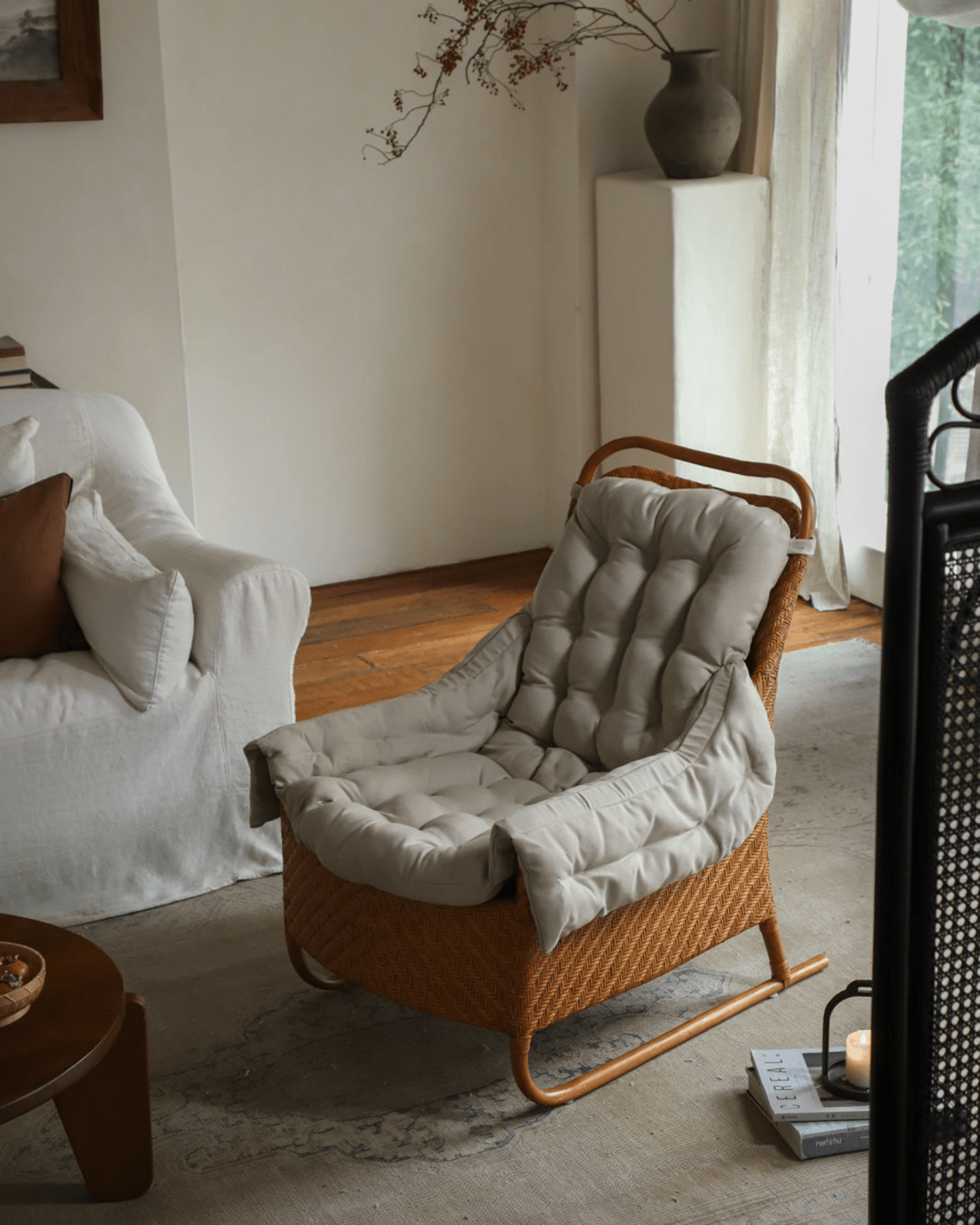 Chaise longue en rotin Sled