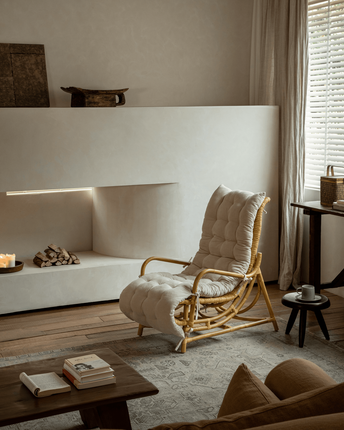 Chaise longue en rotin Nalgae