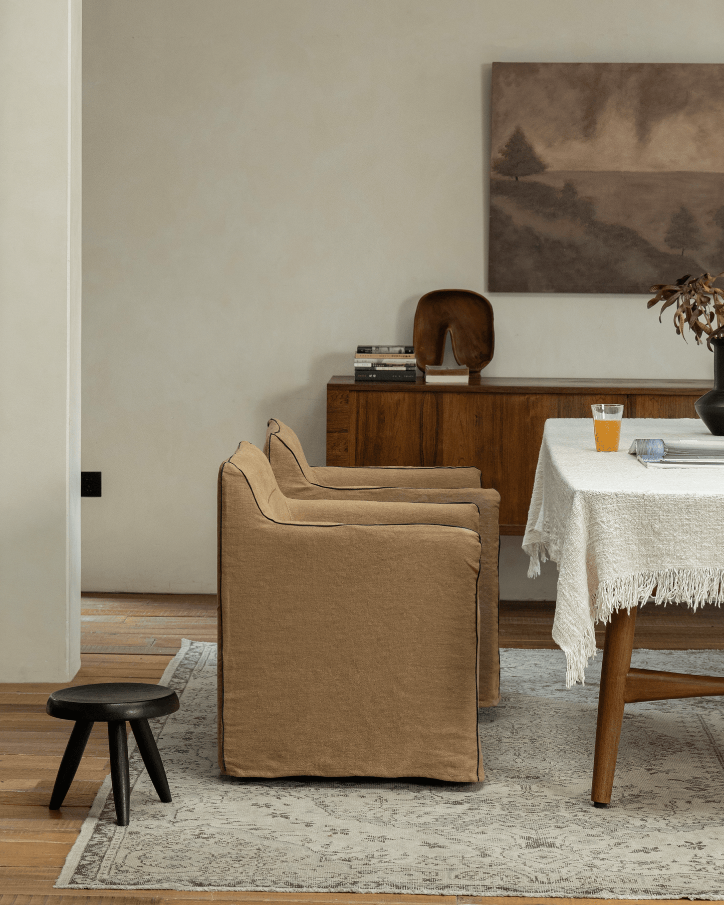Housse de chaise en lin Ducy