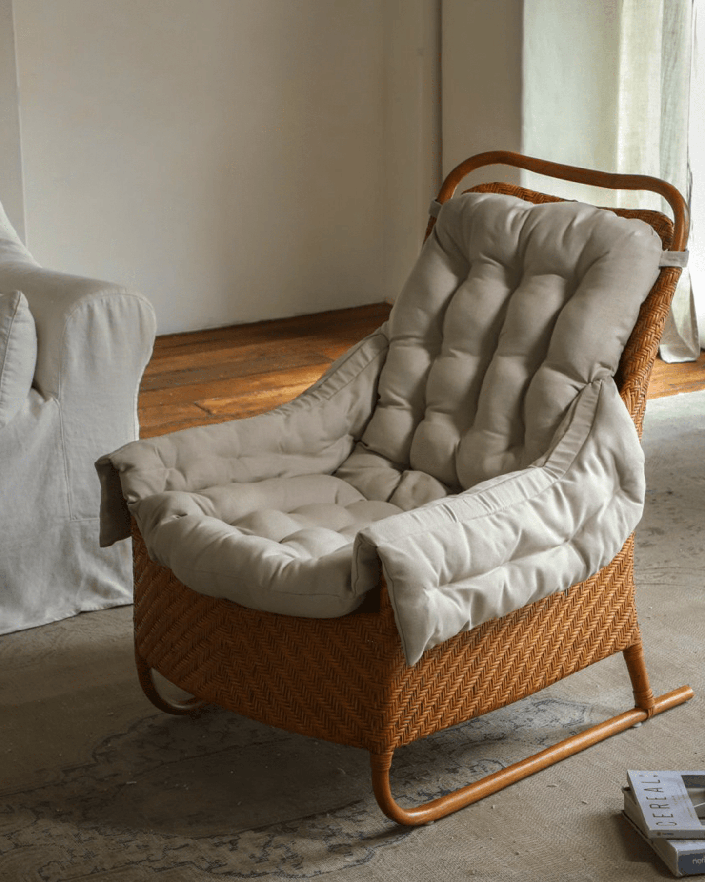 Chaise longue en rotin Sled
