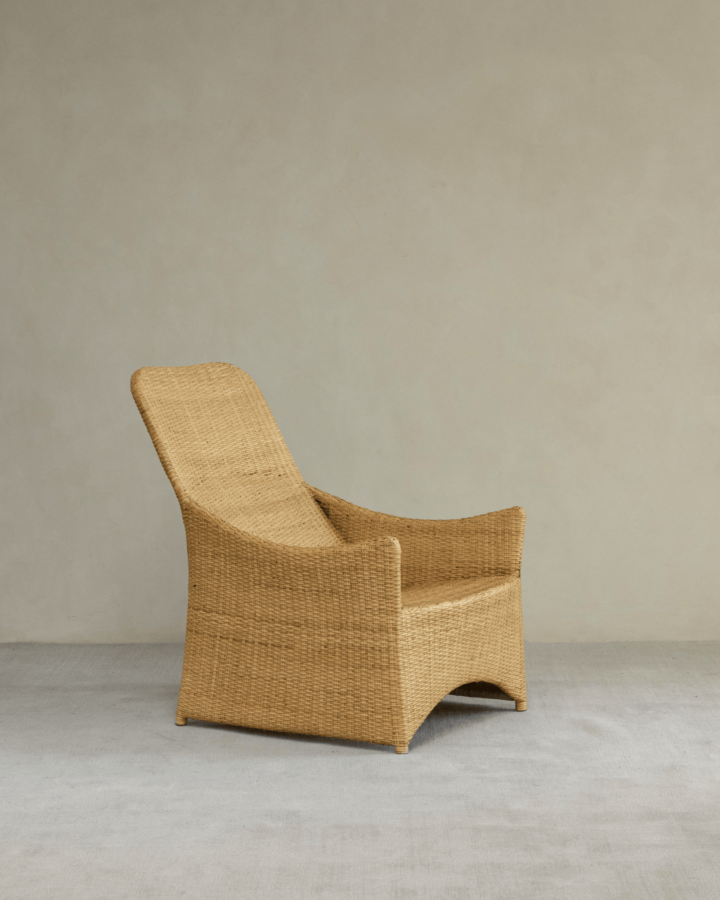 Chaise longue en rotin Slide