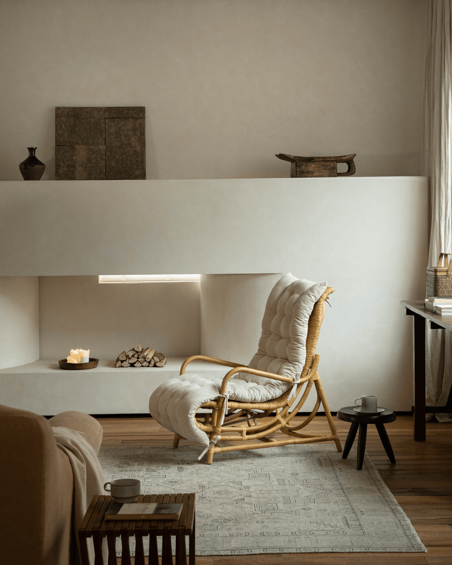 Chaise longue en rotin Nalgae