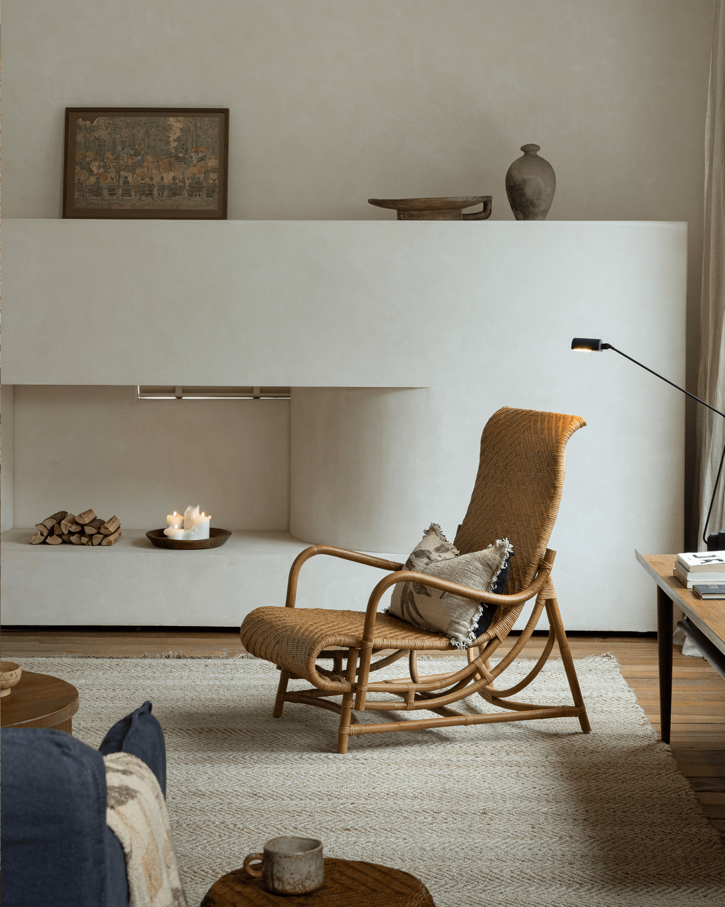 Chaise longue en rotin Nalgae