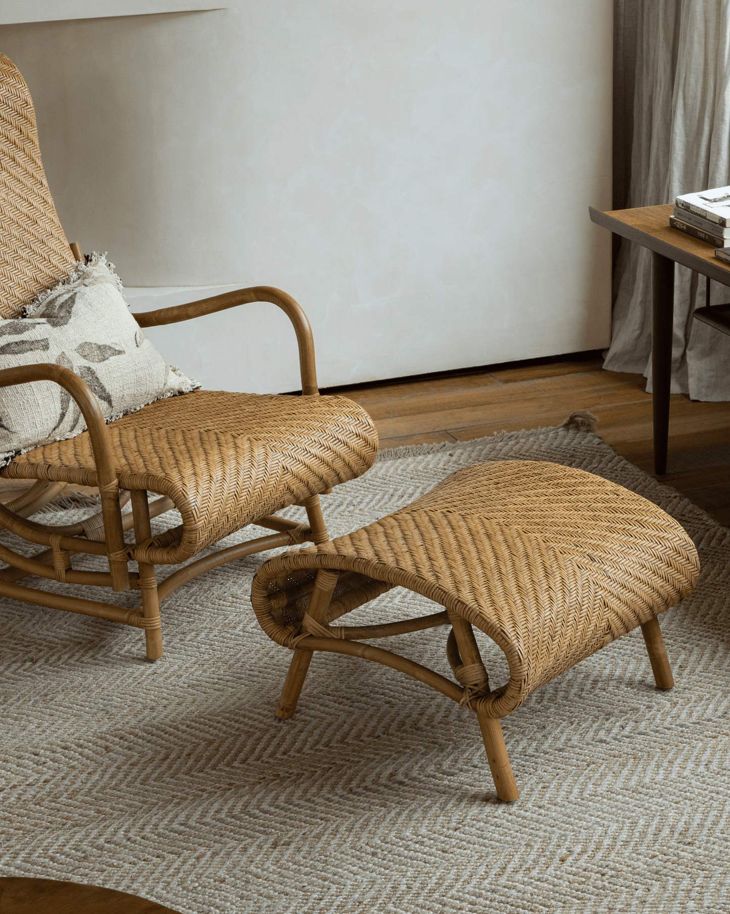 Chaise longue en rotin Nalgae