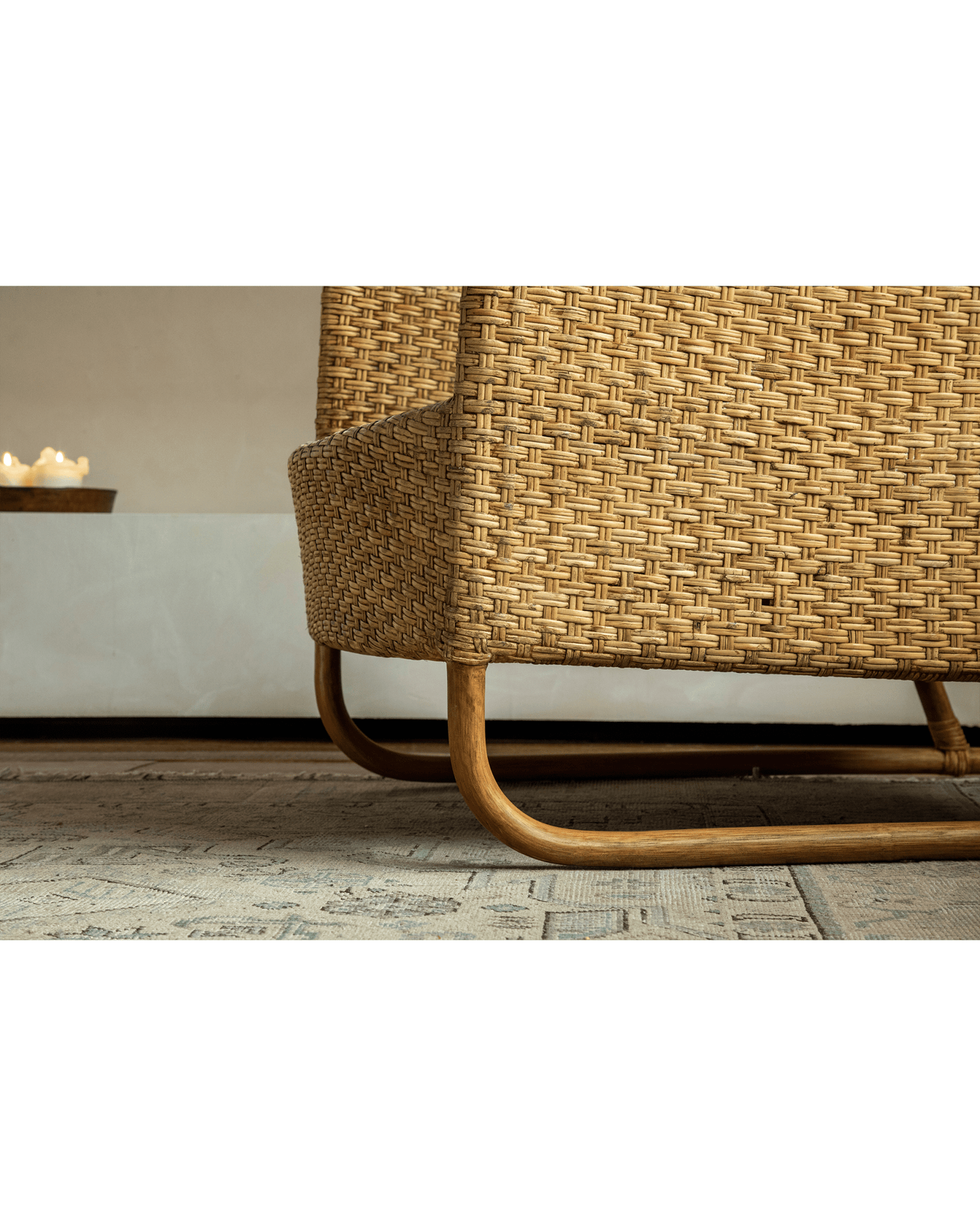 Chaise longue en rotin Sled
