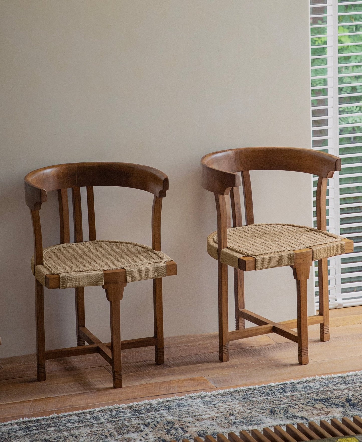 Chaise de salle à manger en corde