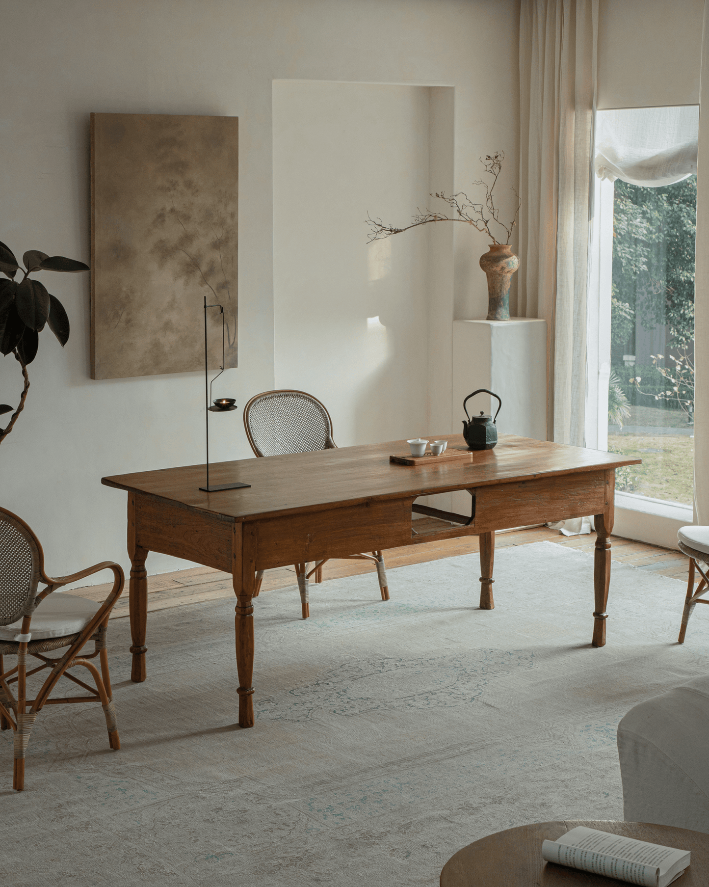 Tables indonésiennes vintage en bois de teck