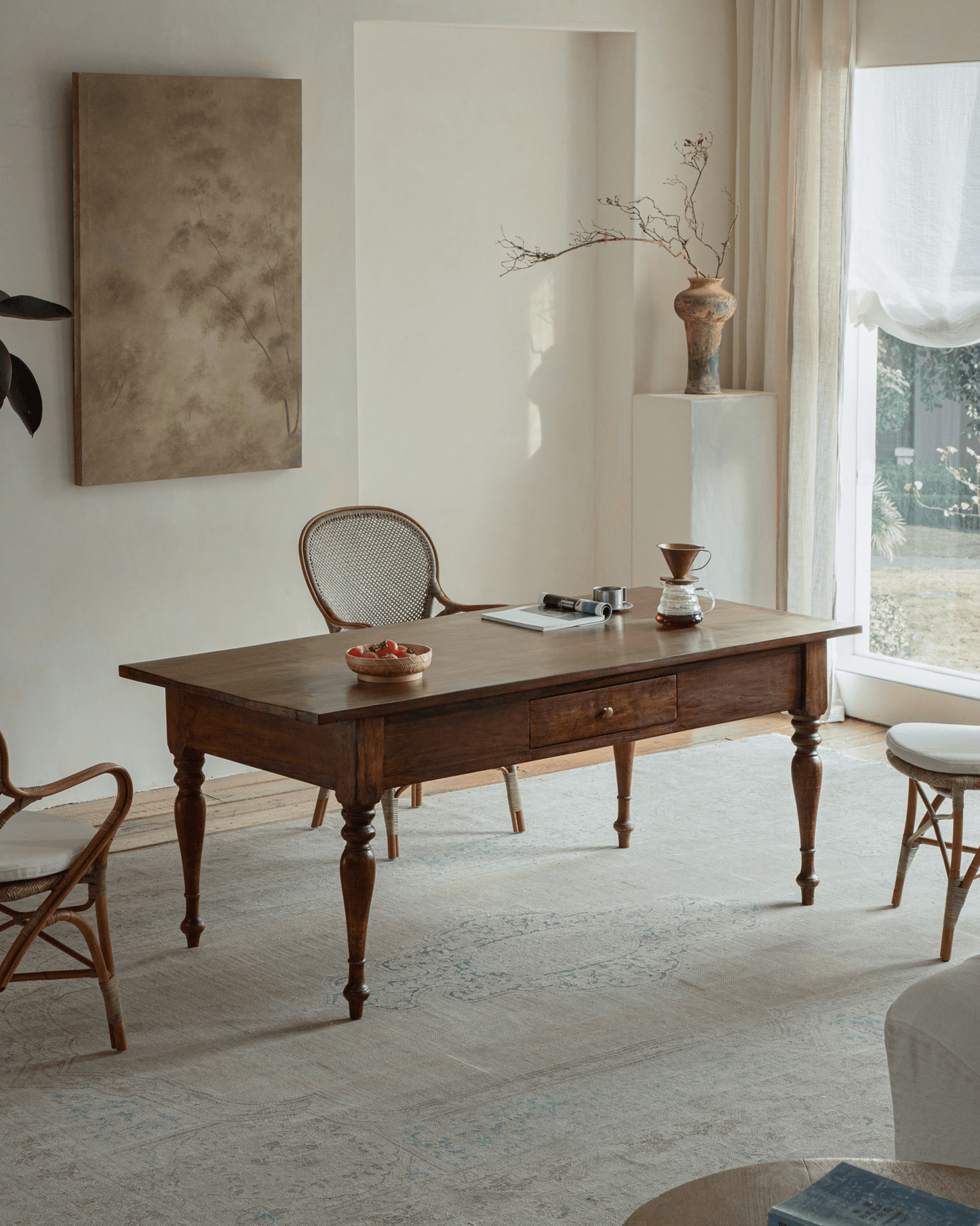 Tables indonésiennes vintage en bois de teck