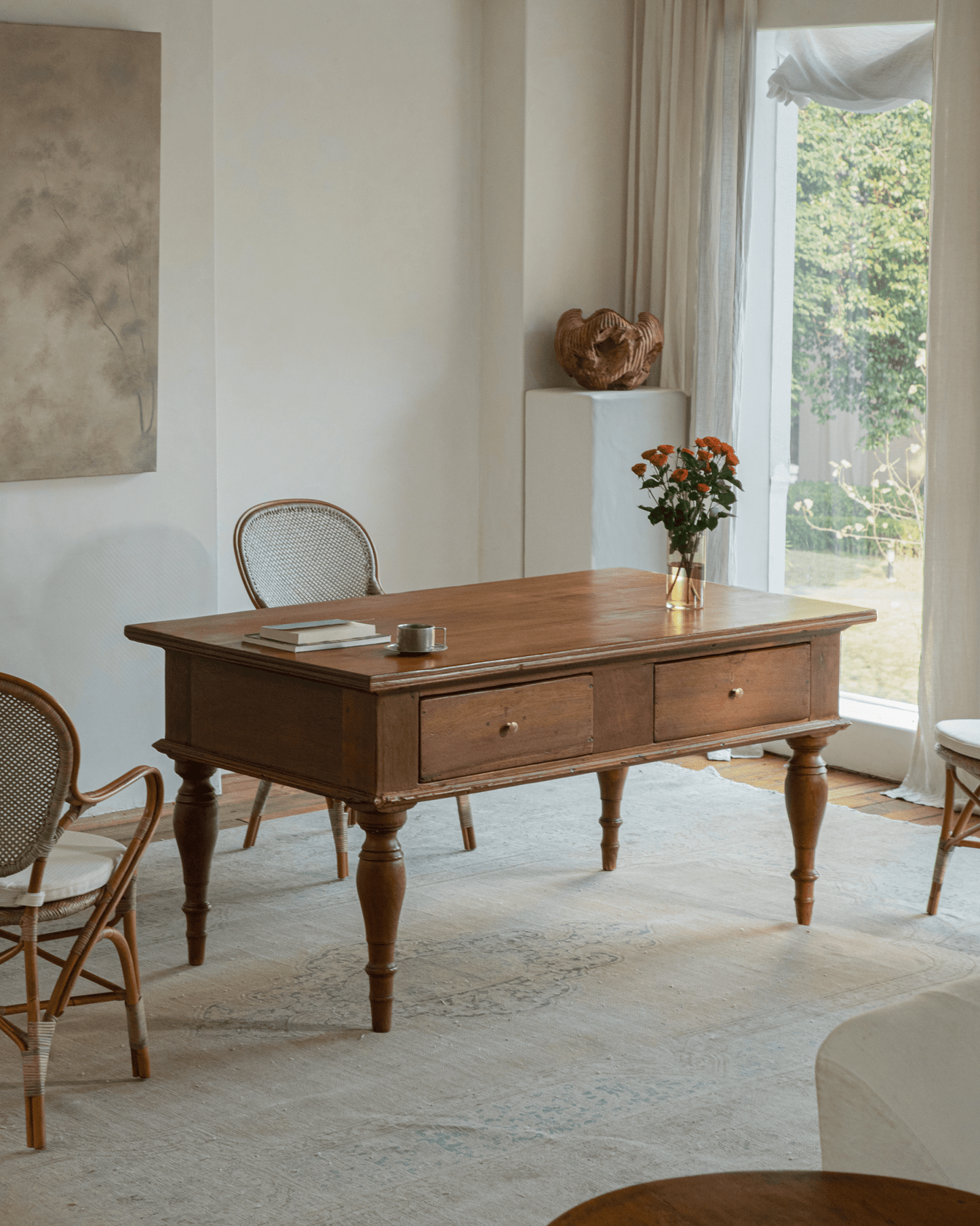 Tables indonésiennes vintage en bois de teck
