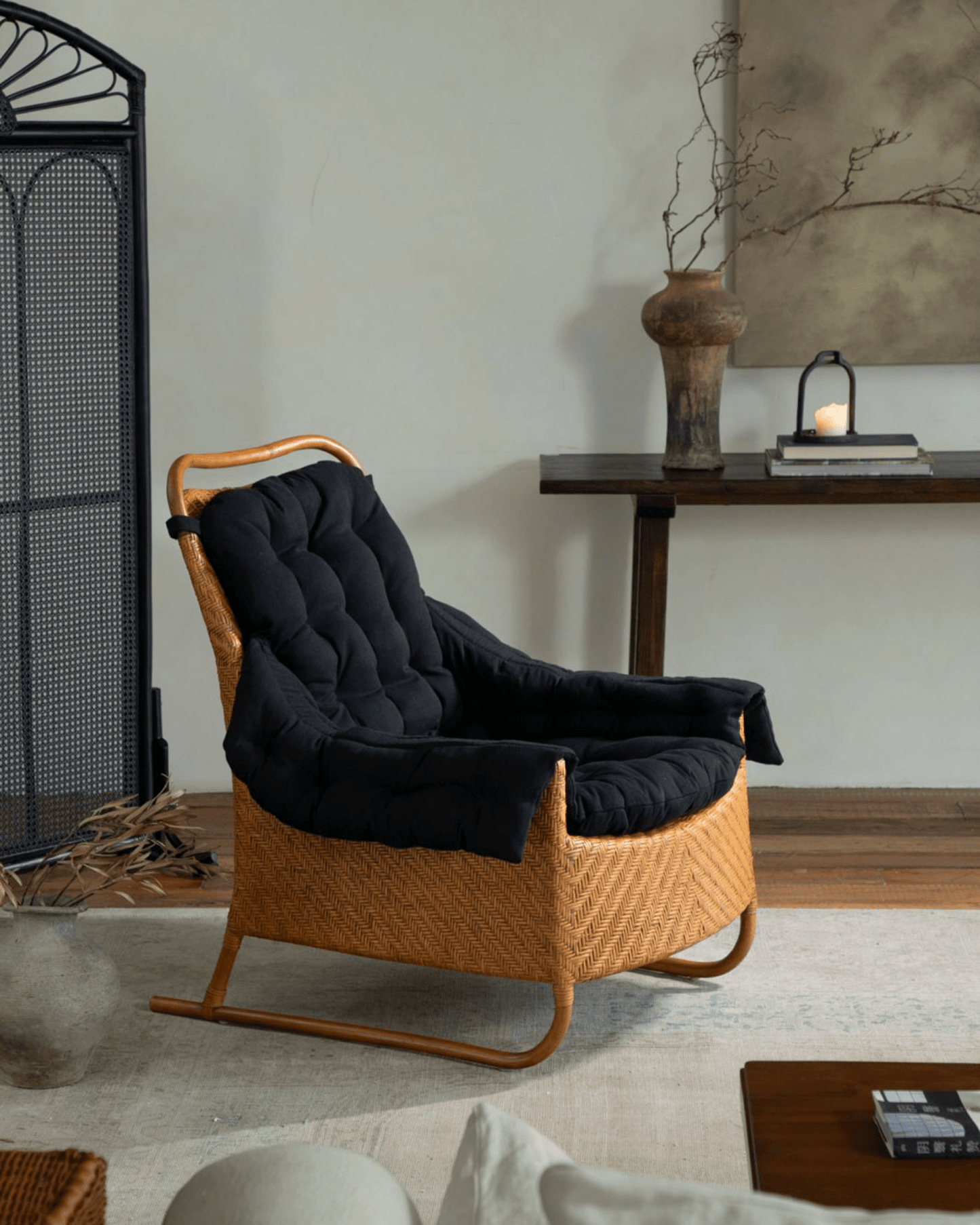 Chaise longue en rotin Sled
