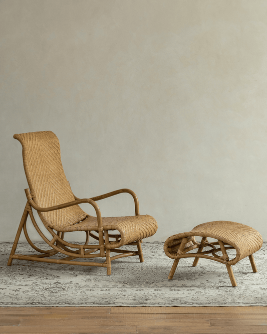 Chaise longue en rotin Nalgae