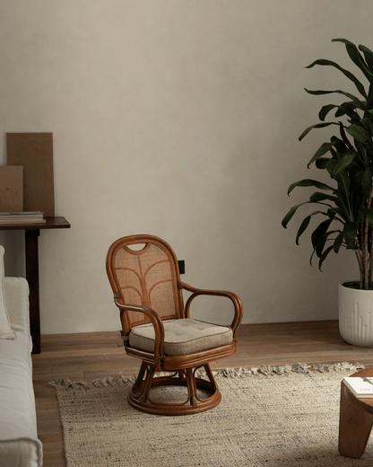 Chaise pivotante en rotin Ray Mini