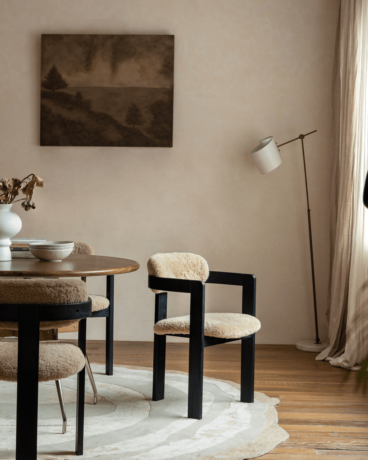 Chaise en peau de mouton Pamplona