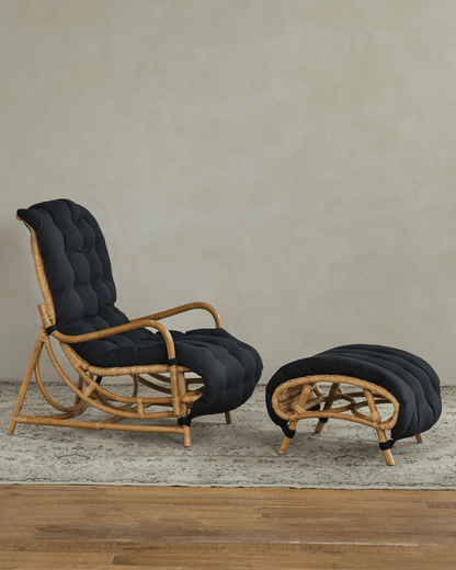 Chaise longue en rotin Nalgae