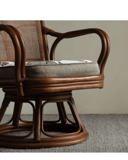 Chaise pivotante en rotin Ray Mini