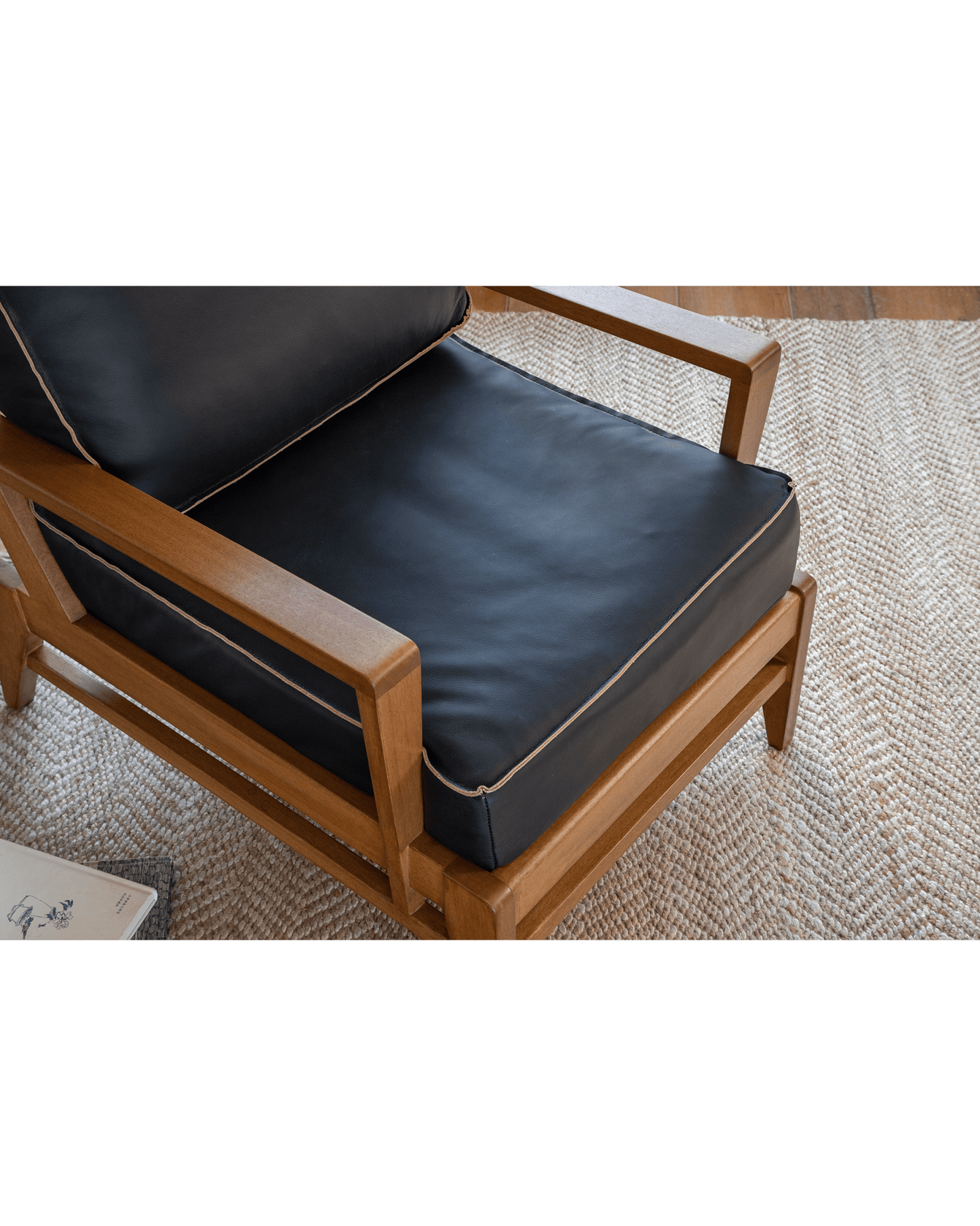 Fauteuil de salon en cuir René