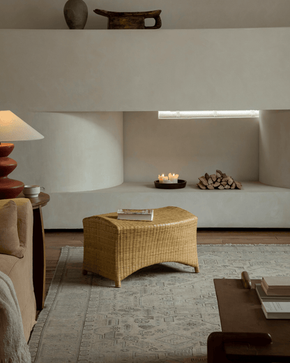 Chaise longue en rotin Slide