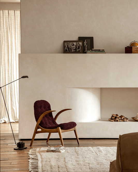 Fauteuil de salon Arc en peau de mouton