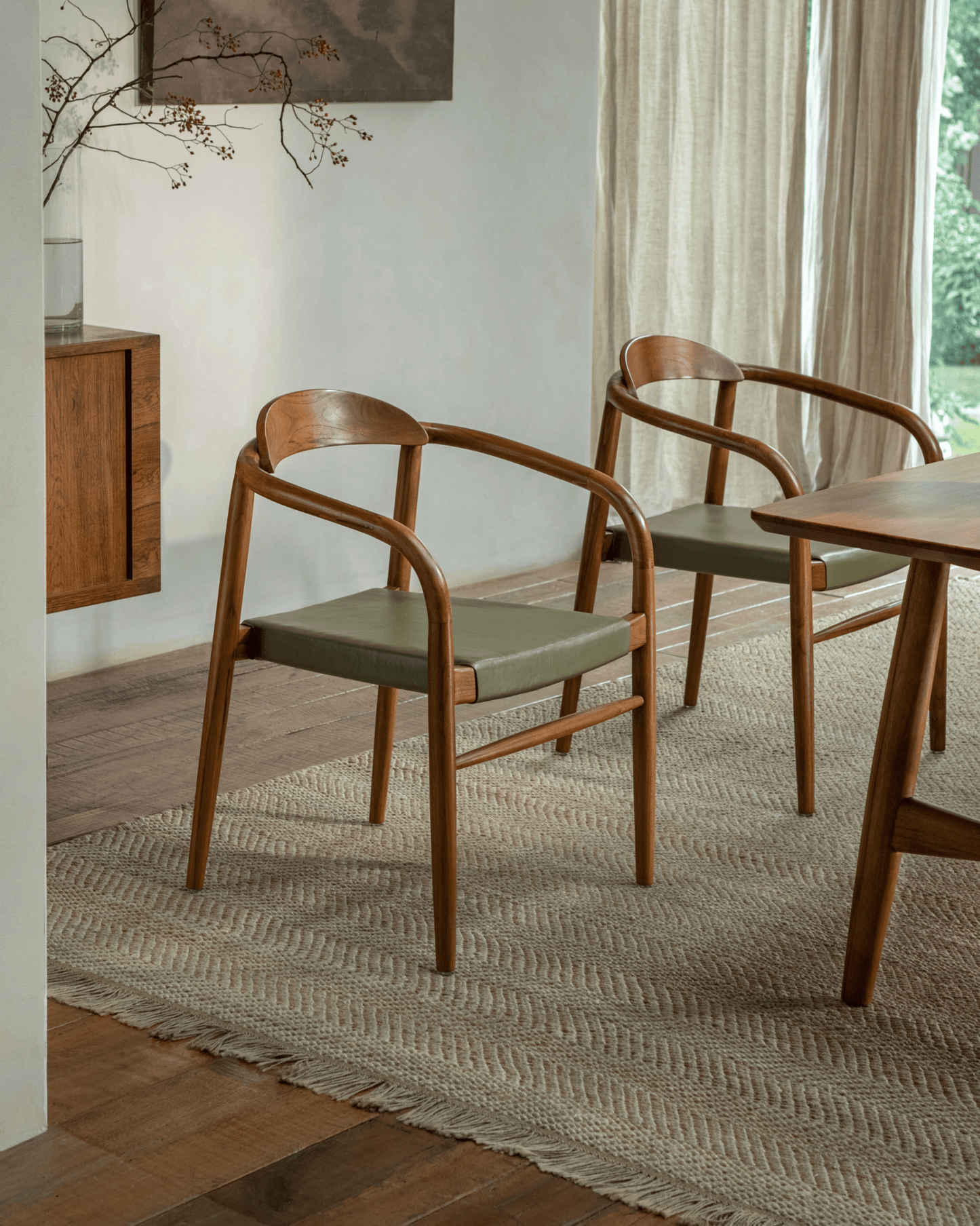 Chaise en cuir Crescent