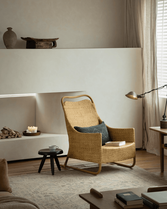 Chaise longue en rotin Sled