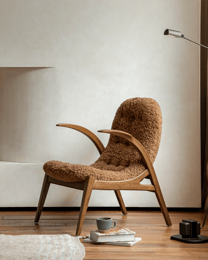 Fauteuil de salon Arc en peau de mouton