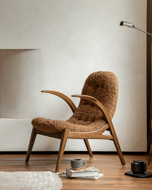Fauteuil de salon Arc en peau de mouton