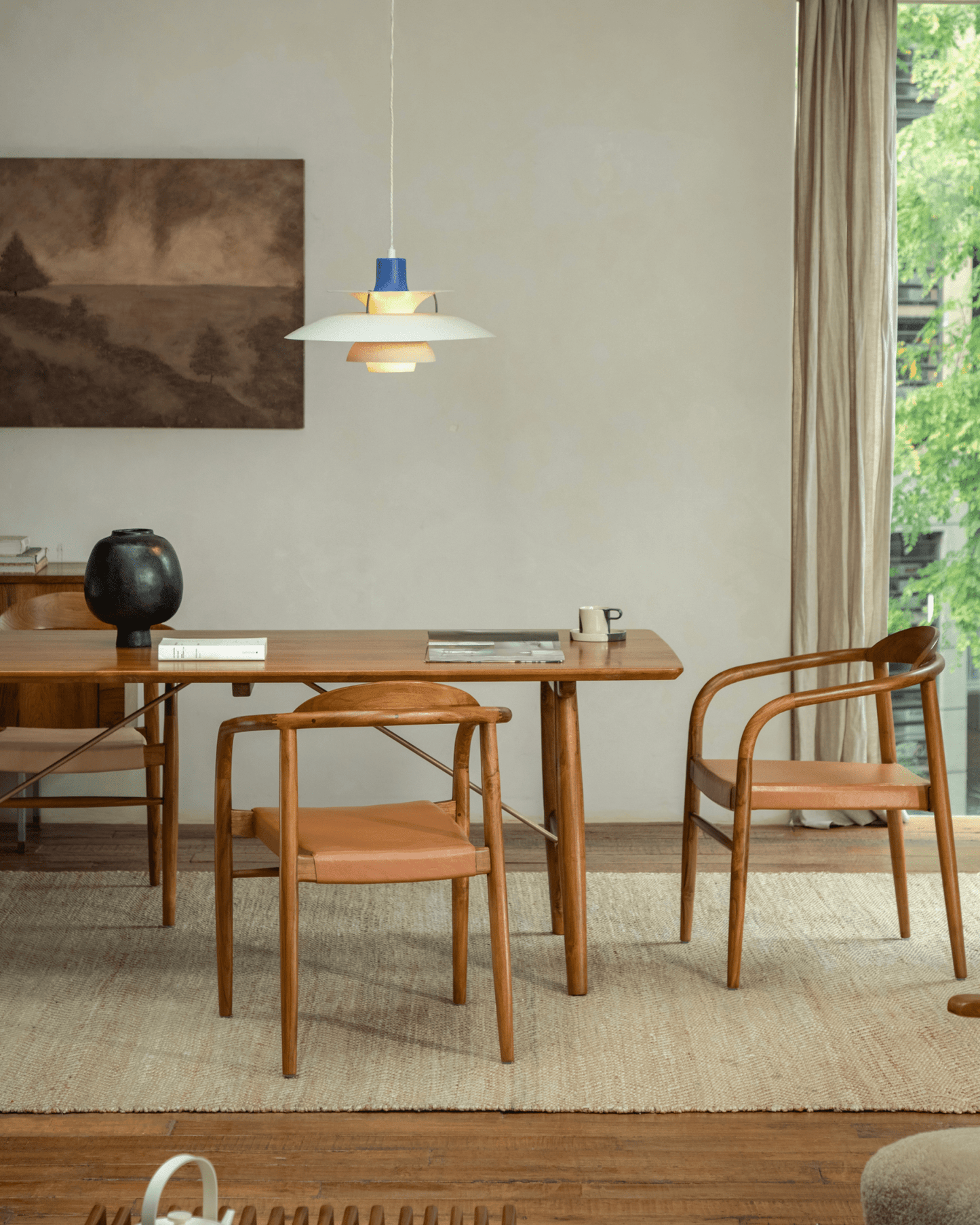 Chaise en cuir Crescent