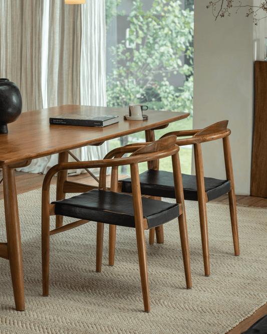 Chaise en cuir Crescent