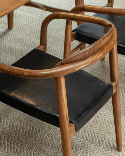 Chaise en cuir Crescent