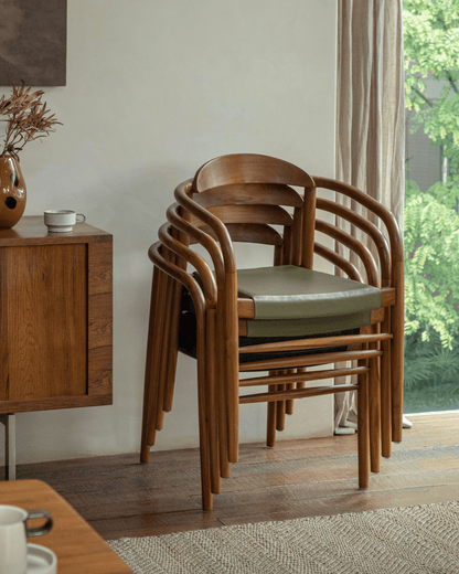 Chaise en cuir Crescent