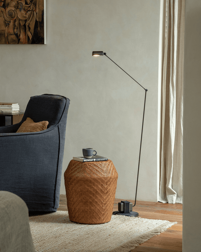 Table d'appoint en rotin Drum