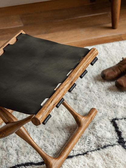 Tabouret en cuir Maverick